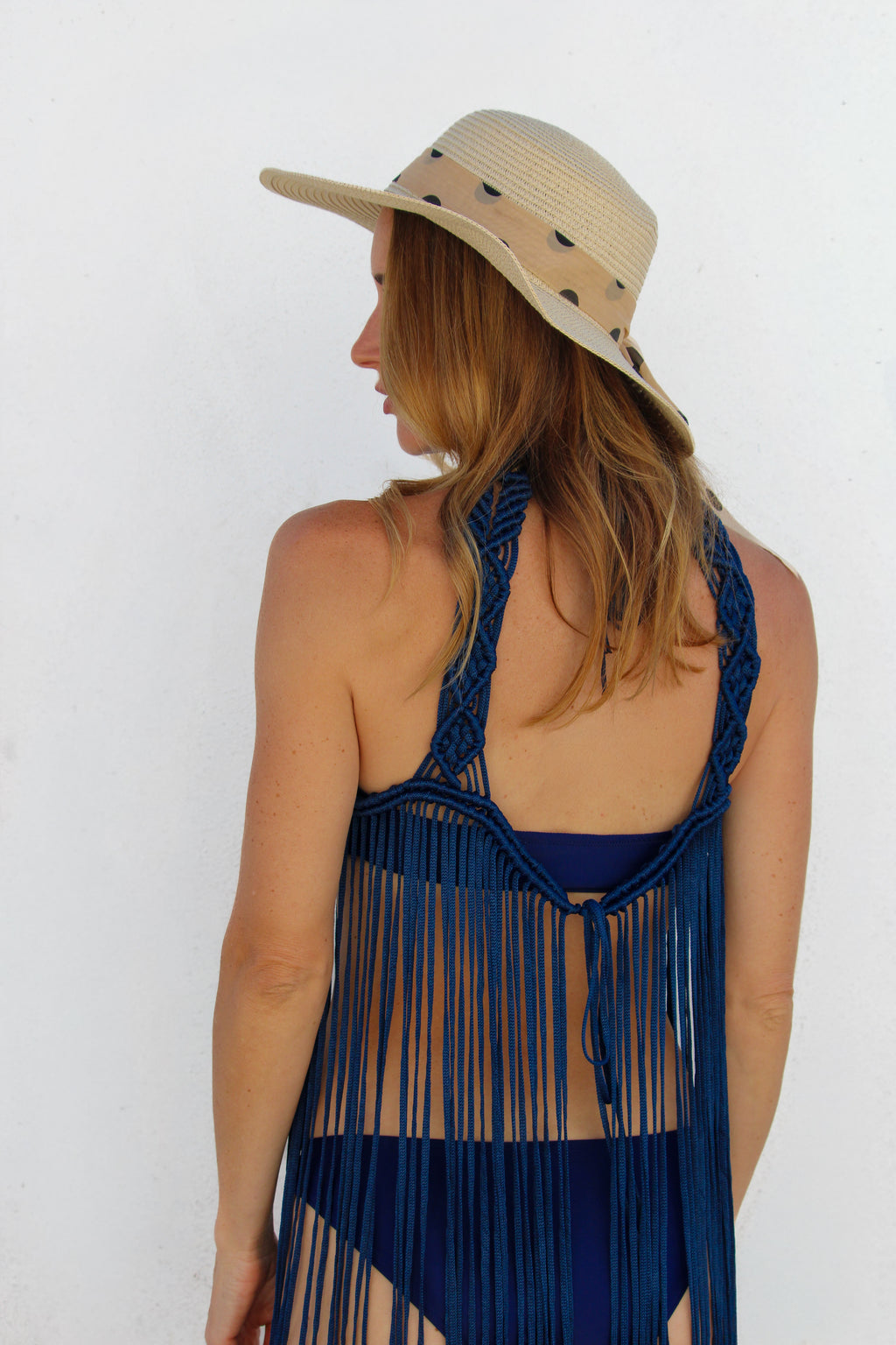 Navy macrame Dress