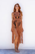 Rust Macrame Reversible Dress/Vest